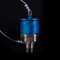 Blue industrial fluid receiver fitting