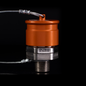 Orange industrial fluid receiver fitting