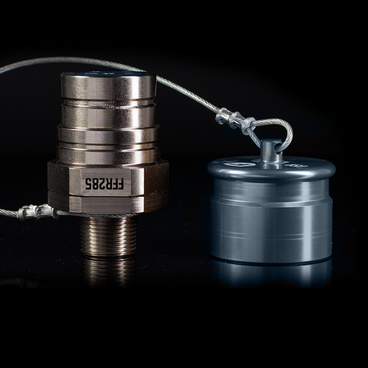 FFR285c - Gun Metal Flat Face Receiver with Cap